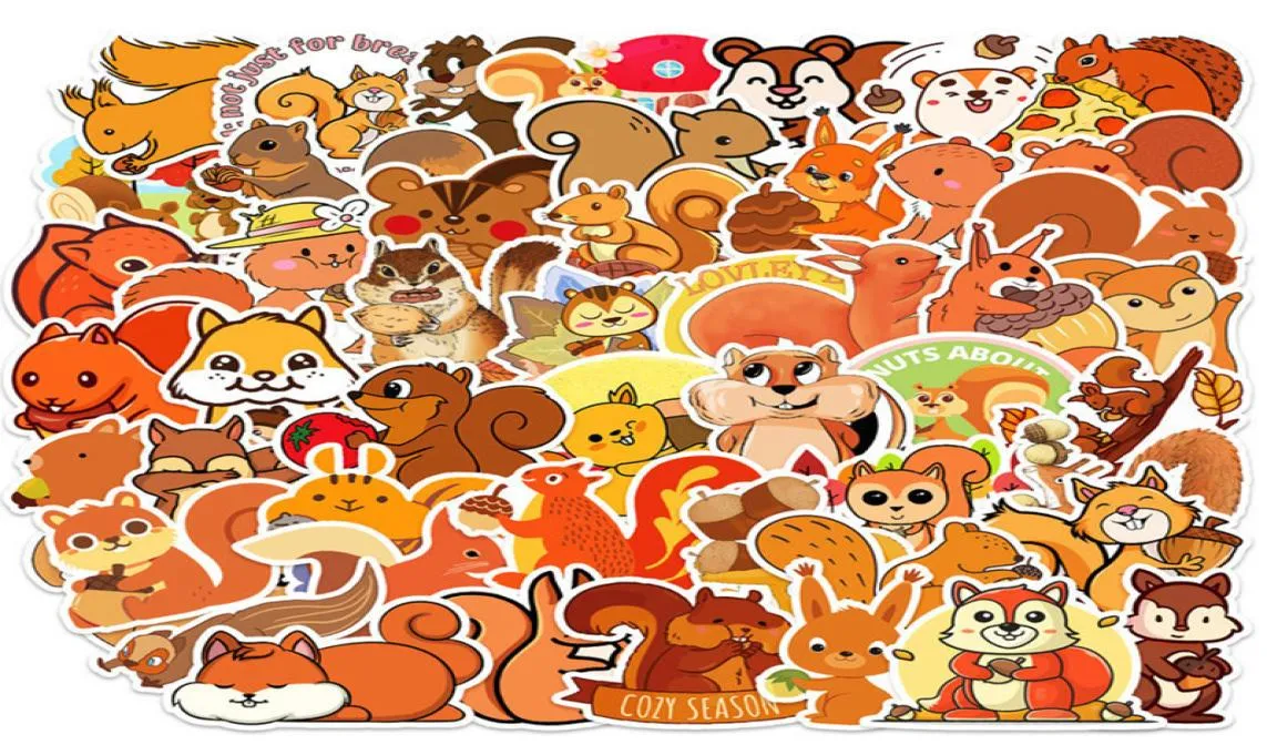 50PCS Lot Cute Cartoon Anime Squirrel Pack for Kids