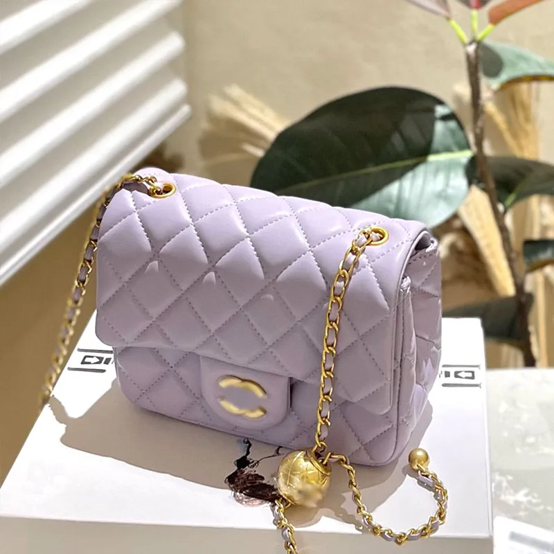 Fashion Designer bag The new original leather high quality chain small gold ball bag size 17cm Hand-held crossbody bag