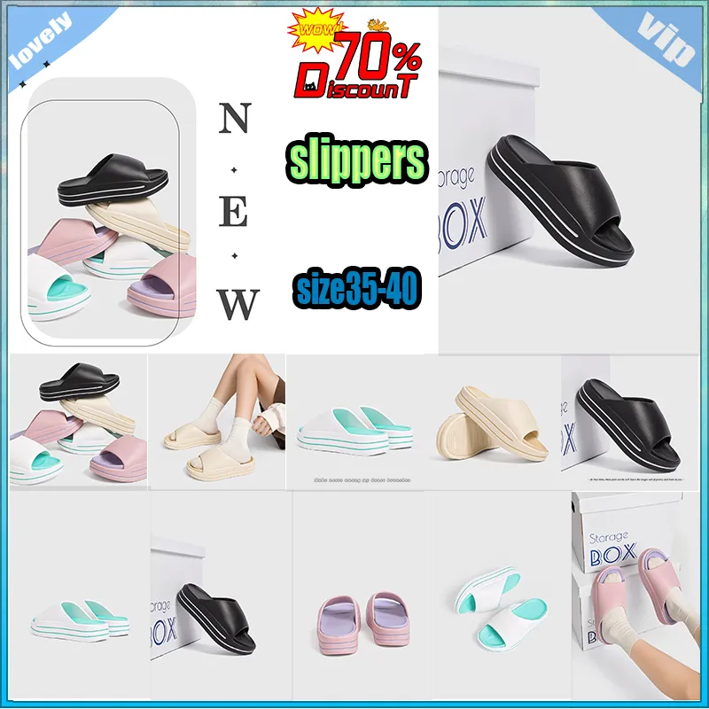 Designer Casual Platform Hoge taille PVC-pantoffels met dikke zolen man Vrouw Lichtgewicht Mode Franse stijl Lederen rubberen zachte zolen Platte zomerstrandslipper