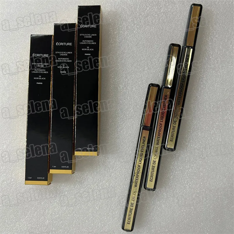 Luxury Eye Makeup Liquid Eyeliner Pencil Natural Waterproof Long Lasting Cool Black Liner Pen 1.3ml