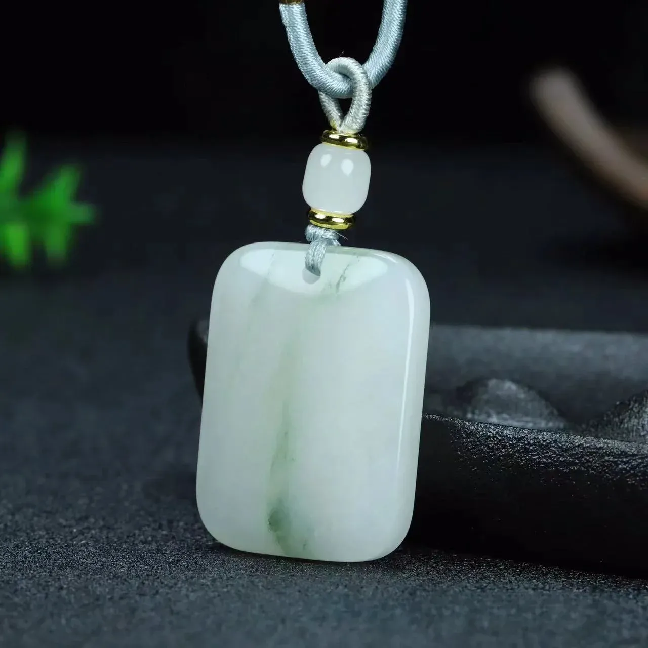 Pendants Natural Tianshan Jade Peace Without Incident Plaque Fashion Peace Plaque Men and Women Models Lucky Amulet