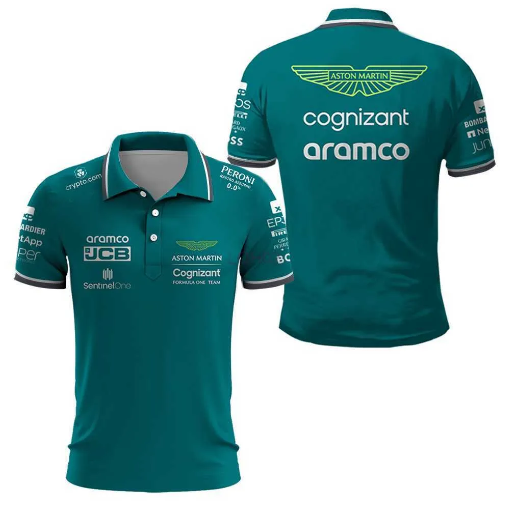 T-shirty męskie moda Aston Martin F1 Team 3D T-shirt hiszpańskie wyścigi duża koszulka polo CTA6