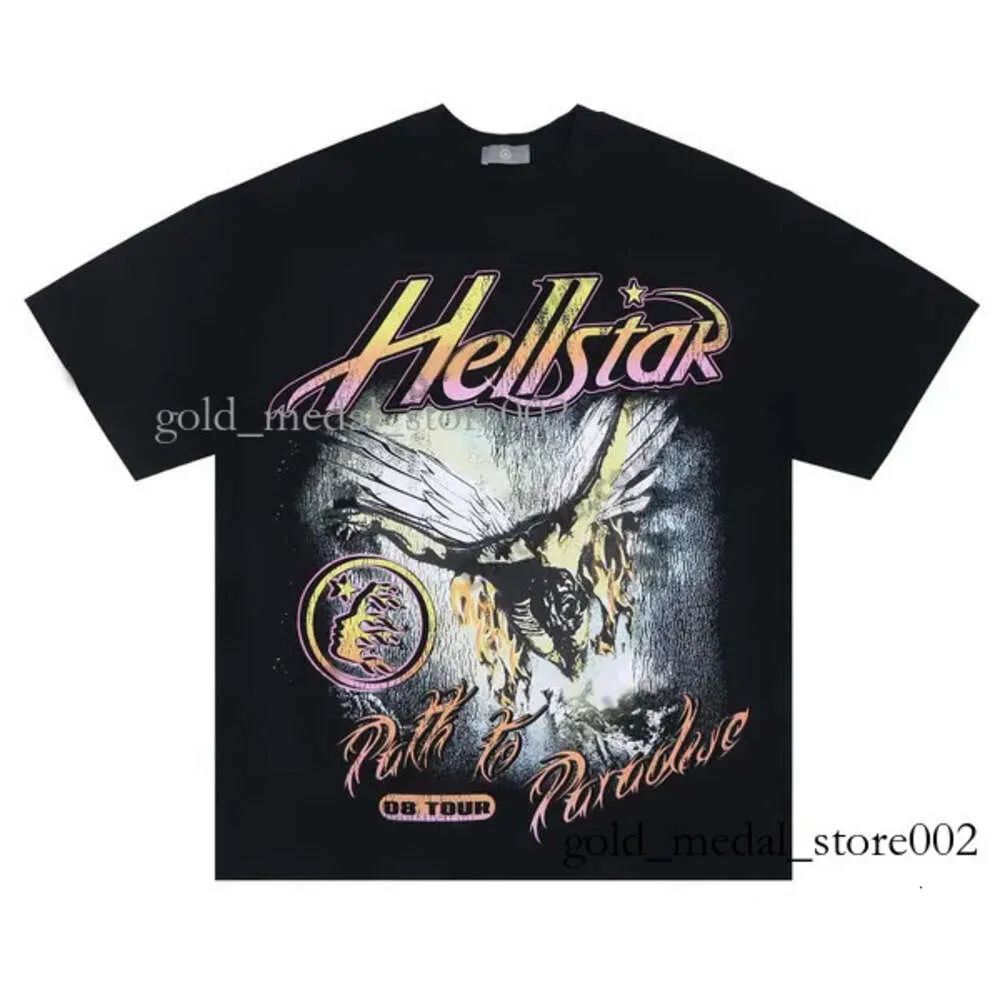 HELLSTAR T Shir Mens T-shirts High T-Shirt Designer Shirts For Men Clothes Summer Couples Coton Tee Femmes décontractées Sorcènes Sheeve Tees Hell Star 156