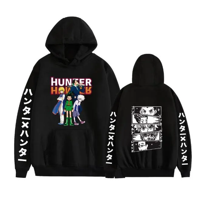 Mäns hooded anime hoodie sweatshirt djävul mördare anime hoodie pullover sweatshirt harajuku mönster tryckt topp casual hip hop street topp 379 34