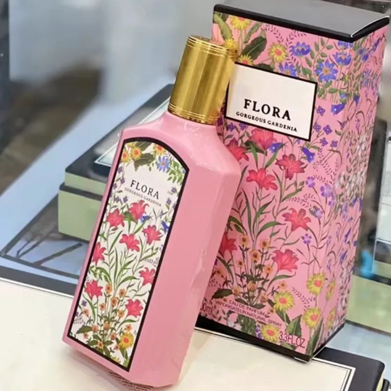 Luxury Design FLORA GORAGEOUS MAGNOLIA Perfume 100ml 3.3fl.oz Eau De Parfum Long Lasting Smell Lady Girl Cologne Spray top quality fast ship