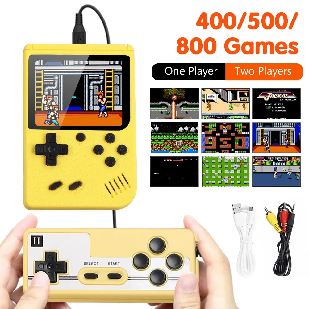 Gracze 800 gier Mini przenośna retro konsola wideo Handheld Game Advance Gracze chłopiec 8 -bitowe wbudowane gameboy 3 -calowy ekran LCD