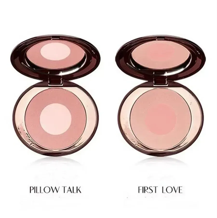 Luxury Brand Makeup Blush Pillow Talk First Love Sweet Heart Blush 2 Colors Rush Blusher Wholesale good quality Free shipping