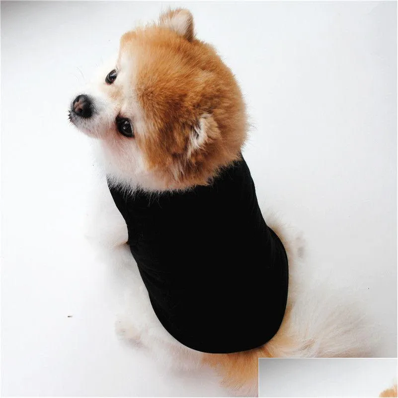 Dog Apparel Charms Puppy Chien Vest Cute Apparels Animal T Shirt Pet Supplies Cat Clothes Thin Ventilation Summer Solid Color Vests Dhzyt
