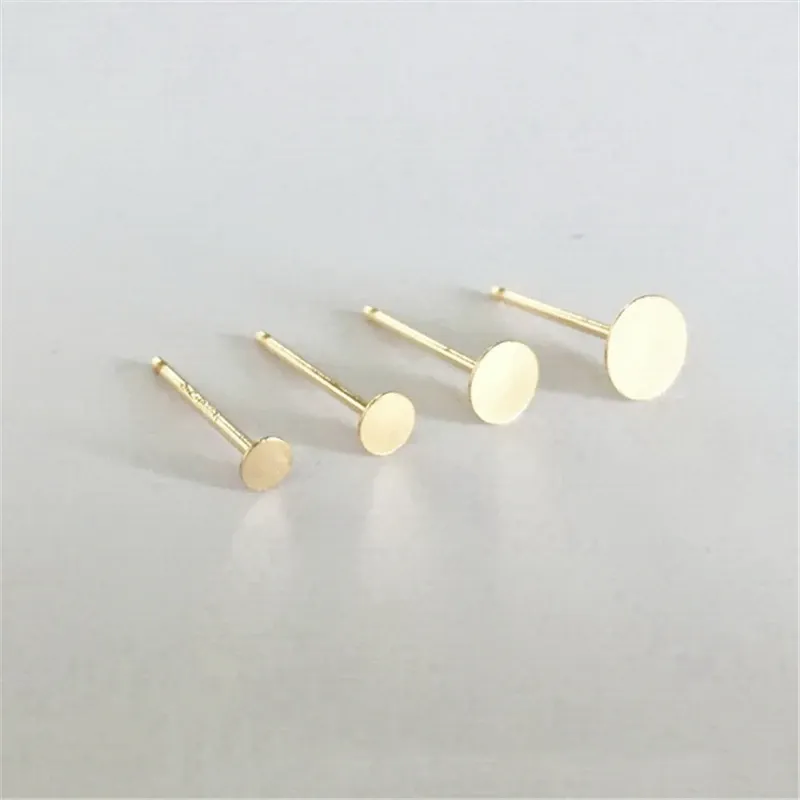 Örhängen 14k guld fylld 3mm/4mm mynt örhängen guld smycken guldfyllda studörhängen brincos pendientes oorbellen boho kvinnor örhängen