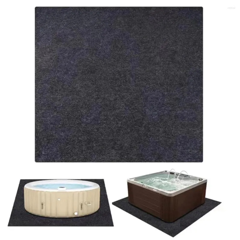 Badmatten Chzimade Zwembadvoering Pads Waterabsorberend Vilt Mat Tub Grondpad Draagbare spa-accessoires voor buiten of binnen