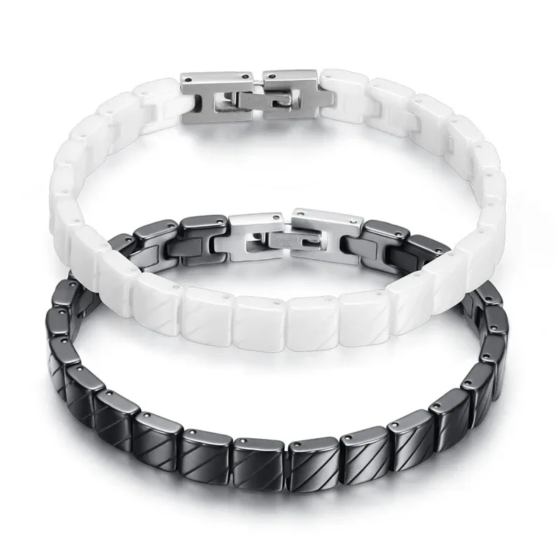 Braccialetti Nuovo personalità della moda ceramica Bracciale in bianco e nero uomini e donne bracciale magnetico allmatch