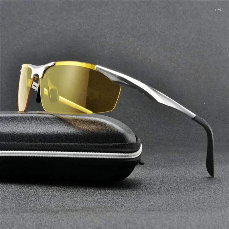 Lunettes de soleil Vision nocturne lunettes de conduite hommes lunettes de conduite pour lentille aluminium NX