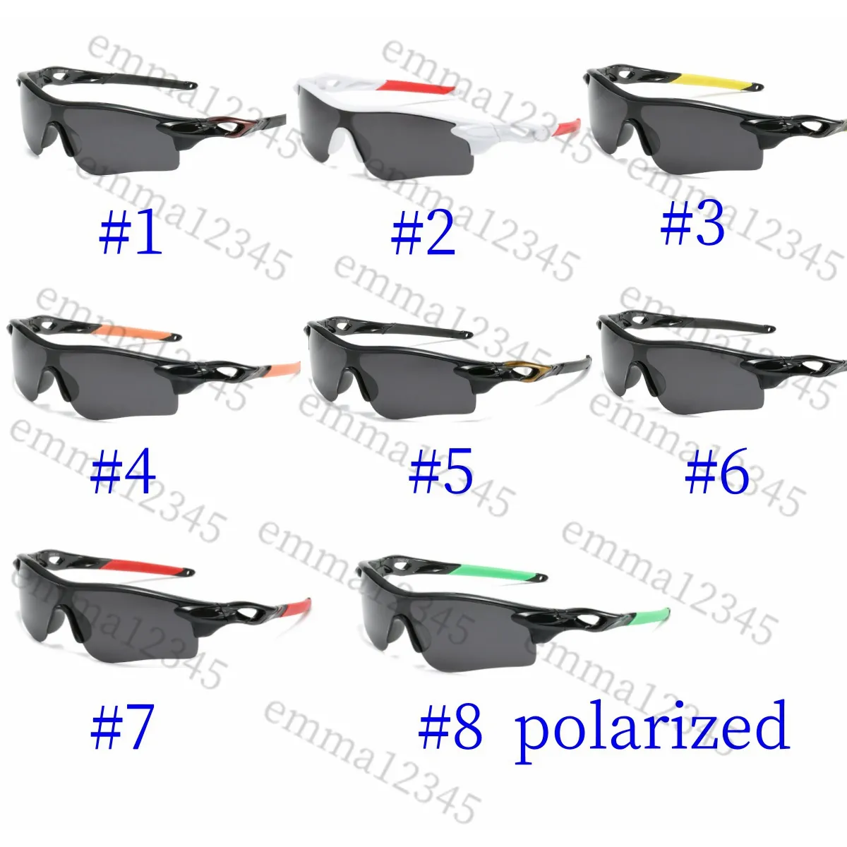 Män solglasögon polariserade linssportglas för män och kvinnor utomhus rid explosionssäker 8 färger