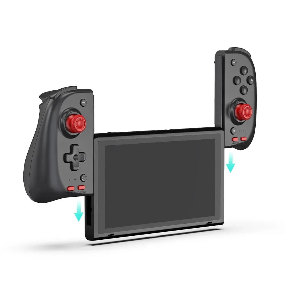 Gamepads Upgrade For Nintendo Switch OLED Pro Gamepad Controller wired 1L1R Joycon Handle Grip Gyro Joypad Joystick Accessories