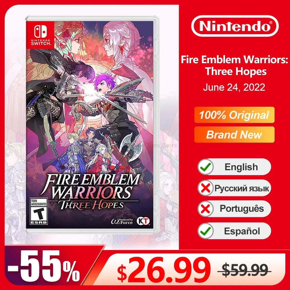 Deals Fire Emblem Warriors Three 희망 Nintendo Switch 게임 거래 100% 공식 원본 물리 게임 카드 스위치 OLED LITE