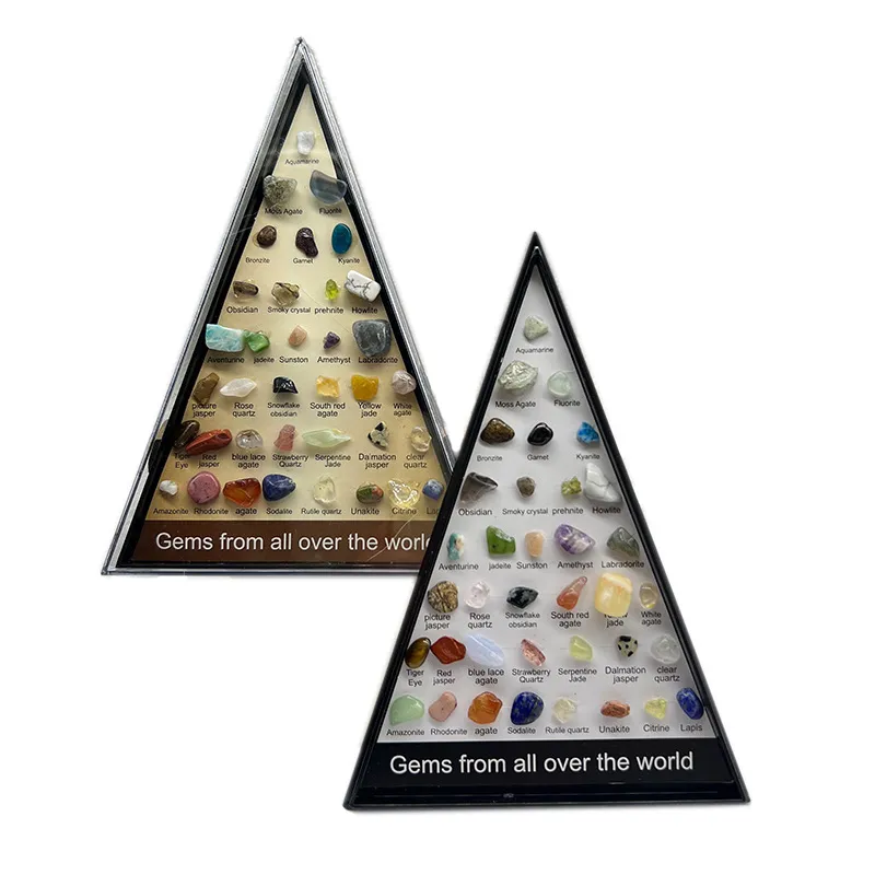 36 pièces pierres précieuses Quartz cristal Chakra pierres de guérison et cristaux ensemble hexagone Rose Quartz gemmes pour médicament chambre décor YFA1918