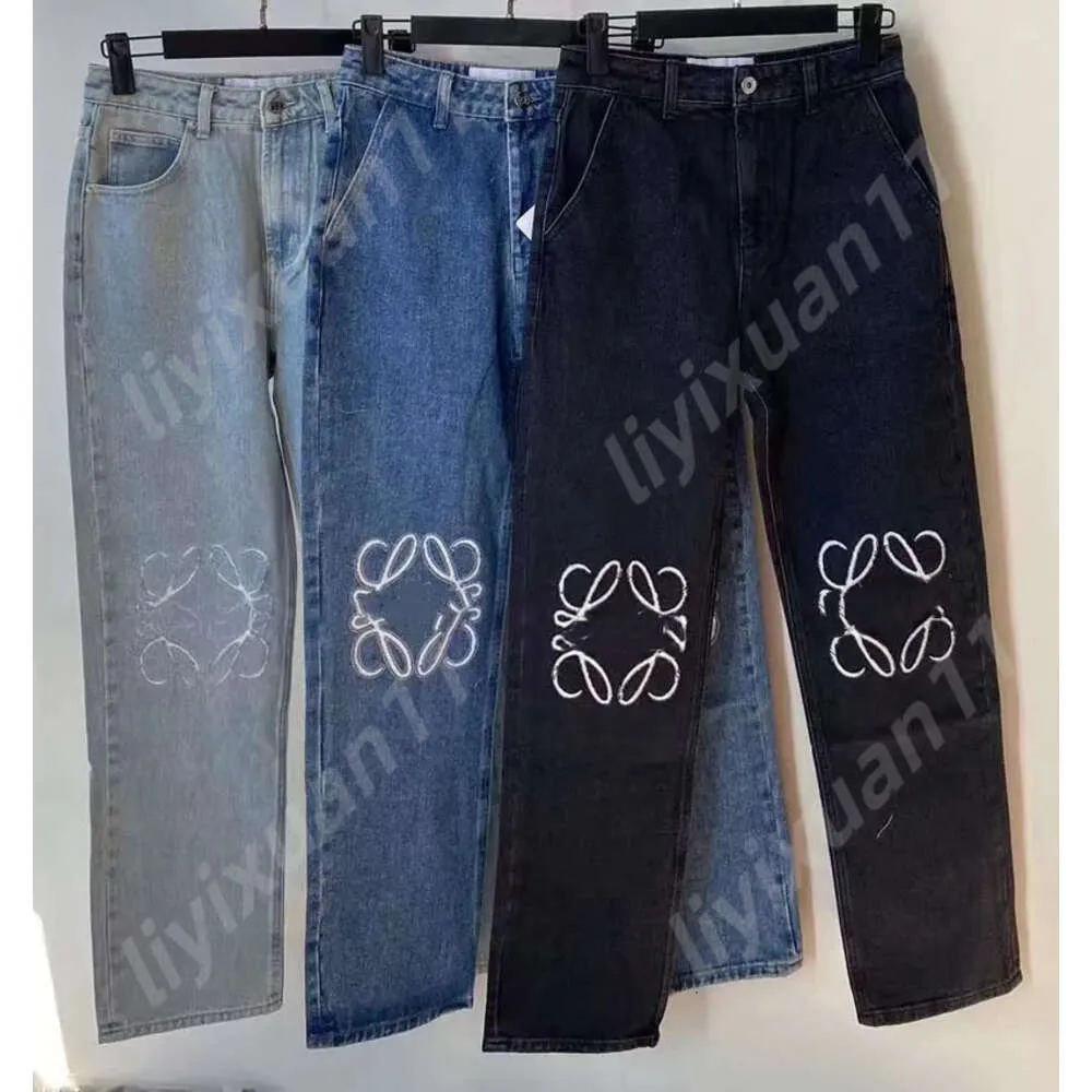 loewee bag Mens Jeans High Street Designer Trouser Legs Open Fork Tight Capris loewee Denim Trousers Warm Slimming Pants loewee top Designer Jeans loewee Jeans 2827