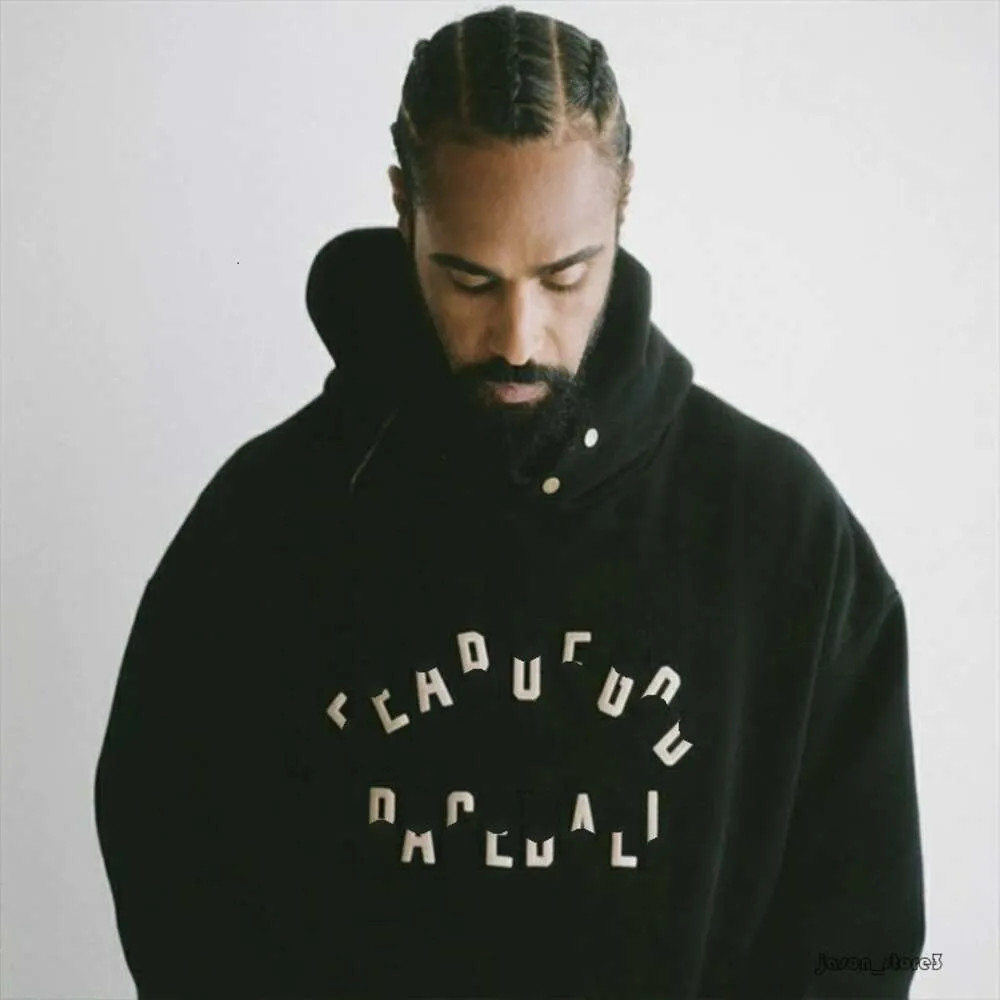 Essentialshoodie Hommes Trendy Designer FOG Saison 7 Mainline BASEBALL Lettre Sweat à capuche High Street Loose Hommes et Femmes Sweats à capuche Essentialsweatshirts 257