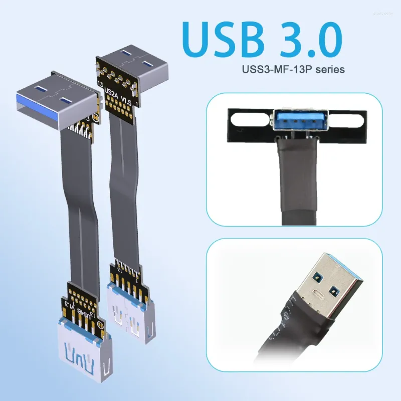 Computer Cables FPV USB 3.0 Male To Female Type A Thin Flat Ribbon Cable Data Cord For GPS Raspberry Pi SLR Handheld Gimbal