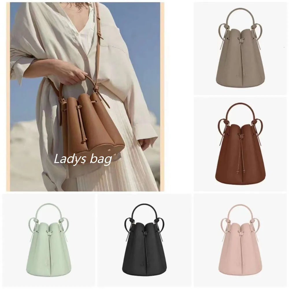 Designer Bag Polen Numero Huit Bucket Bags Full-Grained Couro Tote Crossbody Banhado A Ouro Hardware De Aço Inoxidável Bolsas De Camurça Forro Bolsa De Ombro