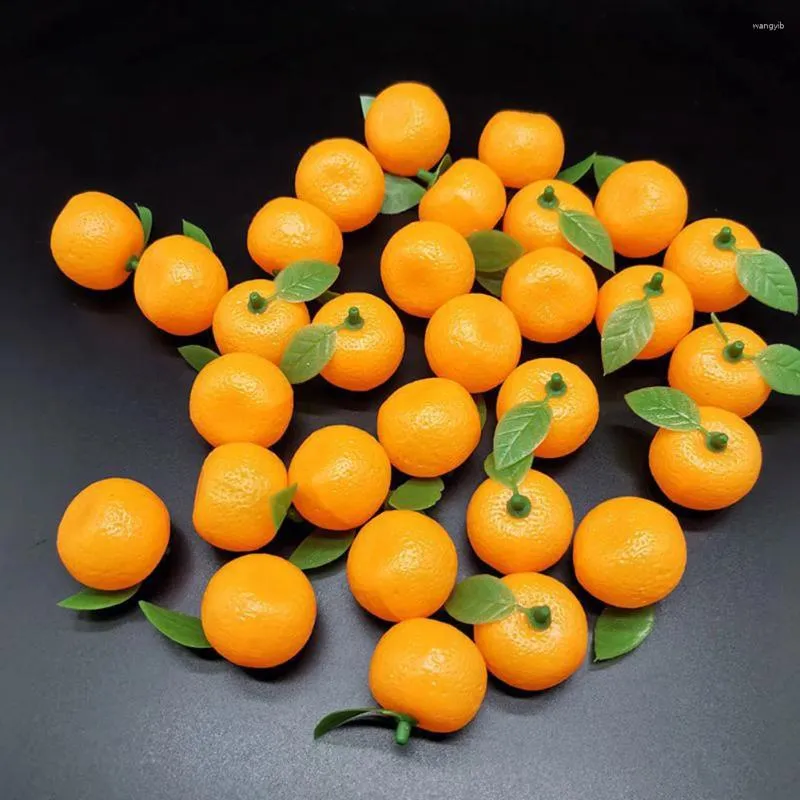 Party Decoration Simulation Orange Fake Fruit Foam Model Green Yellow Cabinet Room Display Decorative Ornament Pography Prop