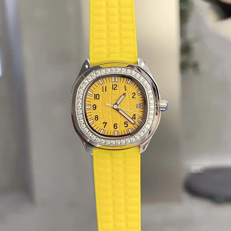 Zegarek zegarków Wysokiej jakości stal nierdzewna męska 40 mm Automatyczna mechaniczna gumowa opaska wodoodporna zegarki na rękę na rękę
