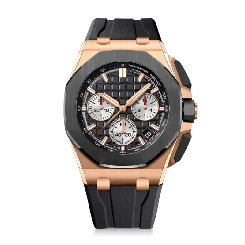 Reloj Royal para hombre Relojes de alta calidad de 43 mm Movimiento automático Cristal de zafiro 5 ATM Correa de reloj de goma Buceo Reloj para hombre súper luminoso Resistente al agua audemar AAA