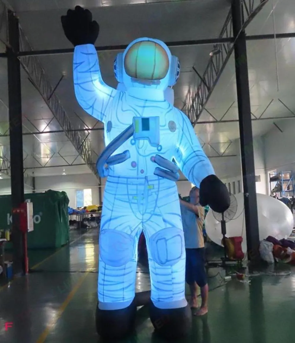 Ballon gonflable géant d'astronaute d'éclairage de LED de jeux extérieurs de 6 m 20 pieds de haut 9046323