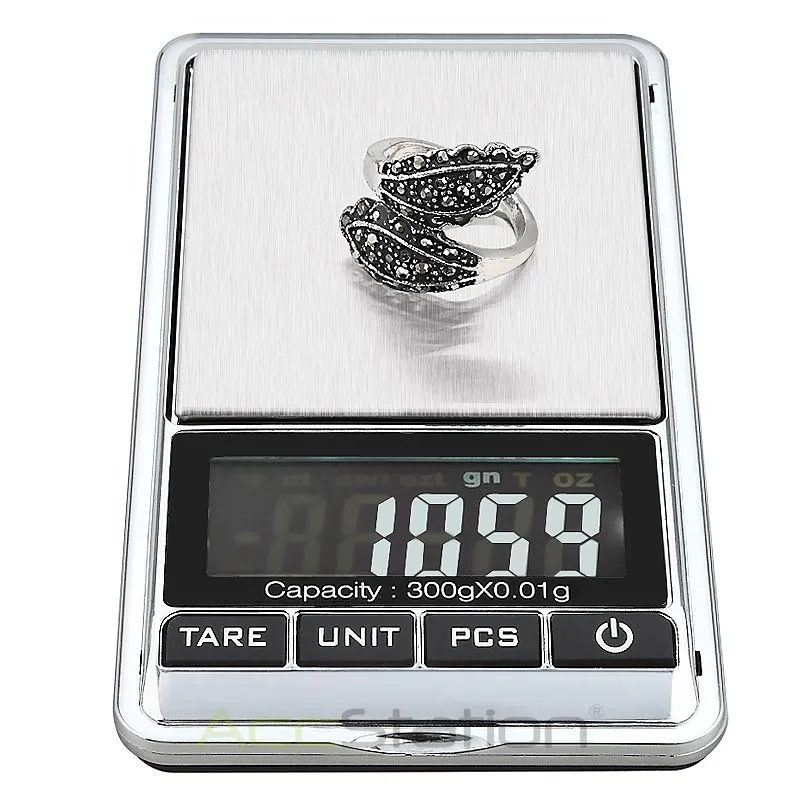 Digital Kitchen Scale 100g 200g 300g 500g/0.01g 1kg /0.1g Precise Jewelry Food Scales LCD Display Weight Grams Balance Measuring With 2 Trays For Cooking Baking DS-16