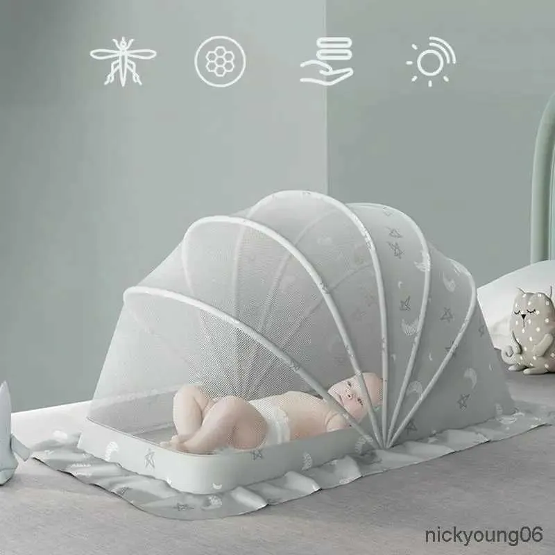 CRIB NETTING FOLLABLE Baby Barnvagn Tillbehör barnvagn Nettomslag dubbel barnvagn täcker baby barnvagn mesh bassinetter crasles crib playards