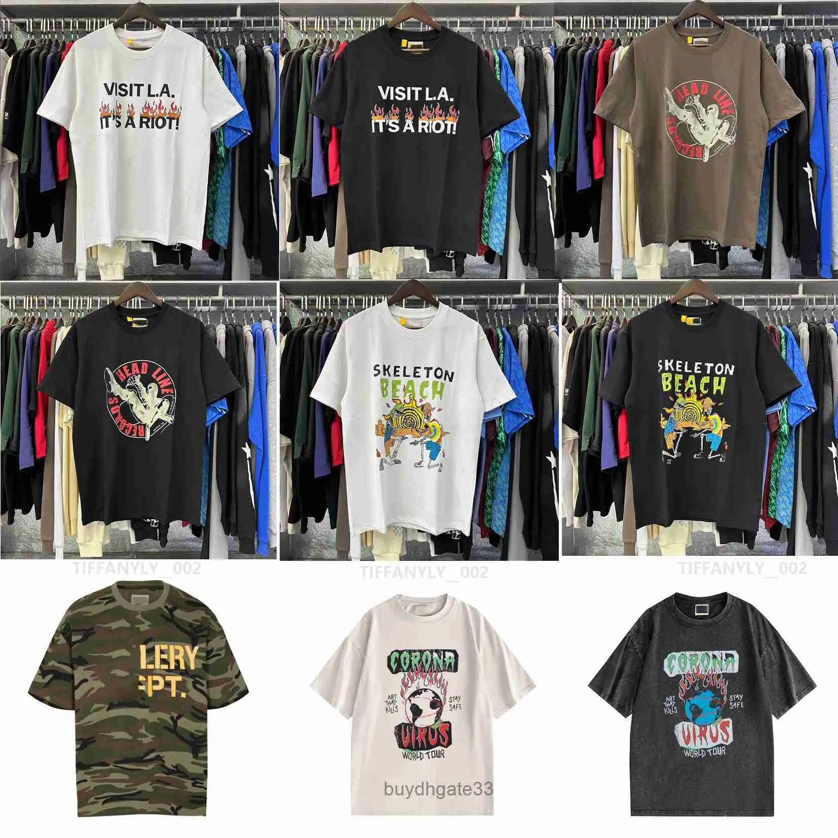 LSU6 T-shirts pour hommes Galeries de créateurs T-shirts pour hommes T-shirts pour femmes T-shirts graphiques T-shirts peints à la main Ins Splash Letter T-shirts à col rond Vêtements surdimensionnés Eur S-xl