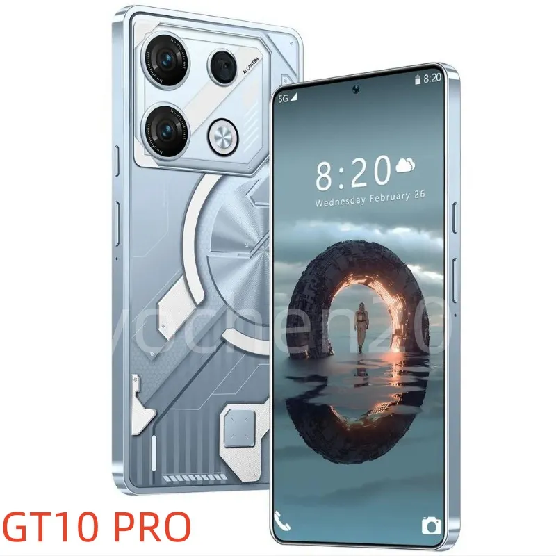 7.3 polegadas GT10PRO Telefones de celular desbloquear 256 GB 128 GB Tela de toque USB Phonn Phonn Androids Smartphone de 32 GB de câmera HD Display Reconhecimento de face