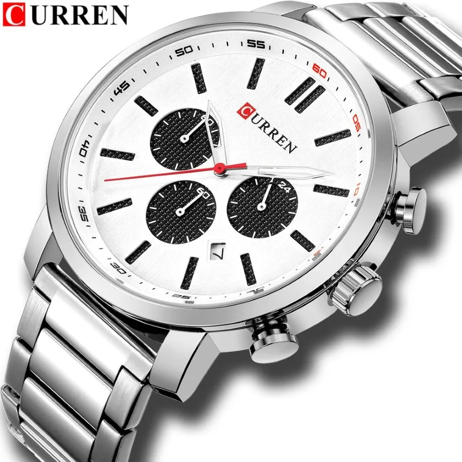 Top Brand Luxury Men's Watches Date Clock Male Sports Timing Watches CURREN Mens Quartz Casual WristWatch Relogio Masculino2383