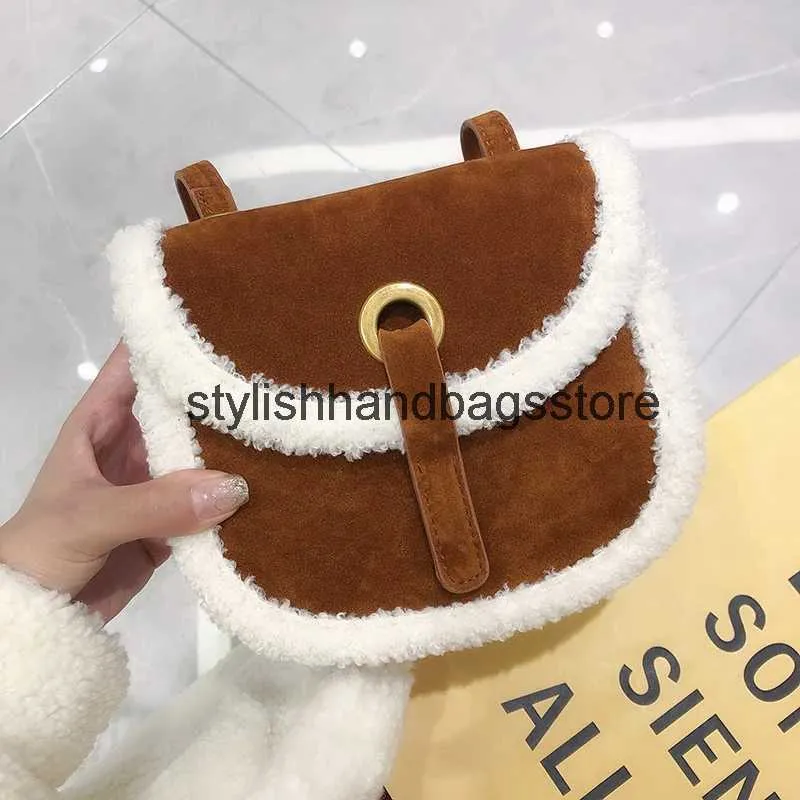 Schoudertassen 2023Herfst Winter Plus Dames Messenger Bag Europese Amerikaanse Retro Fasion Zadeltassen Dames Trendy Soulder Crossbody PurseH24221