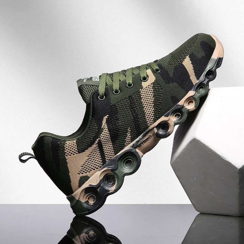 Chaussures de camouflage de printemps et d'automne Chaussures pour hommes Chaussures de sport pour femmes Couples Chaussures de course Chaussures de libération Chaussures d'entraînement militaires Chaussures d'entraînement résistantes à l'usure et antidérapantes