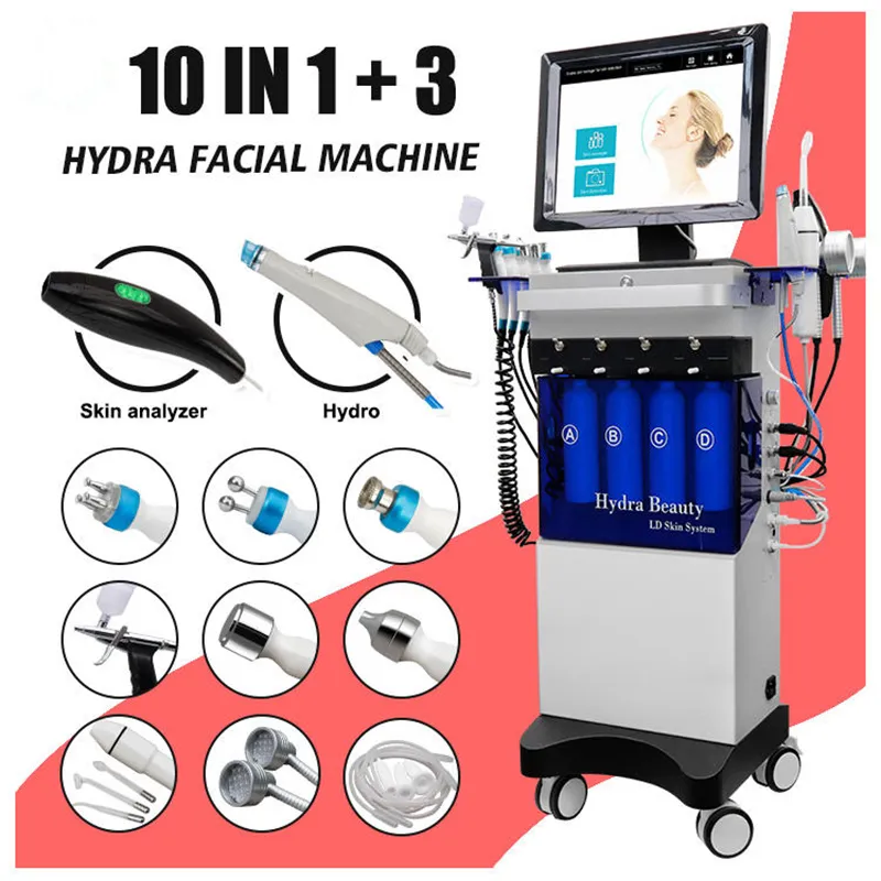 13 em 1 sistema de gerenciamento facial de pele profissional dispositivo de beleza limpa facial microdermoabrasão hidro máquina facial