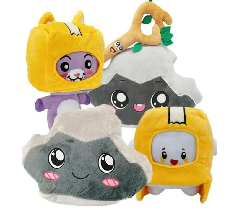 Ensemble de 4 pièces Lanky Box jouets en peluche Boxy Foxy Rocky branche d'arbre Stich Anime5360195