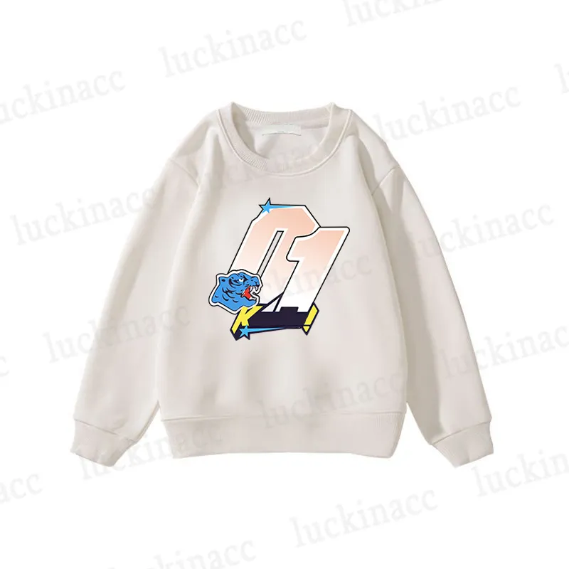 Детская одежда Толстовка с круглым вырезом Брендовый дизайнерский свитер для девочек и мальчиков Осенние и зимние детские топы Несколько цветовых стилей SDLX Luck