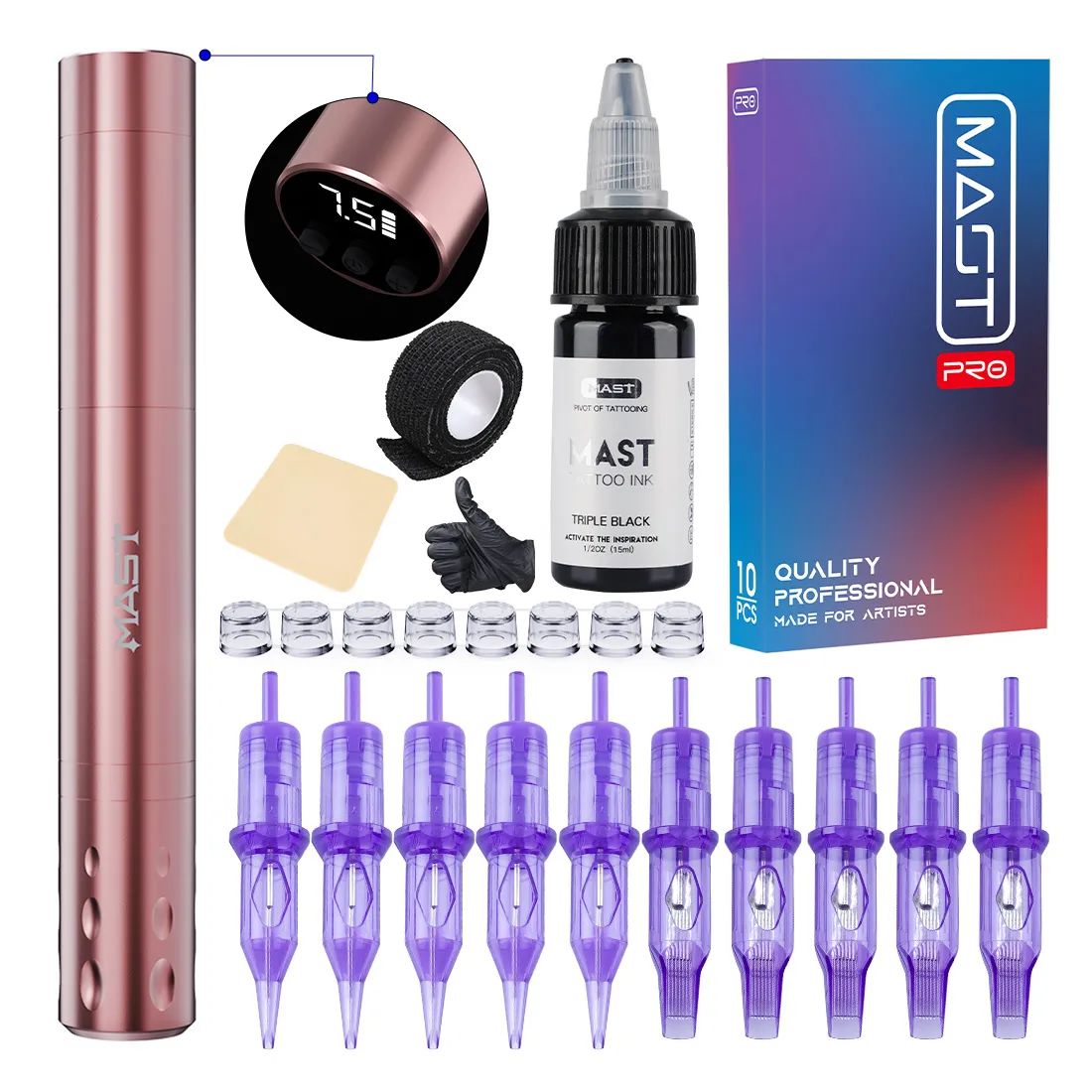 Mast Wirelesss Tattoo Kit Tour Air Pen Machine Castridges for Makeup SMP TZ101DC الدائم