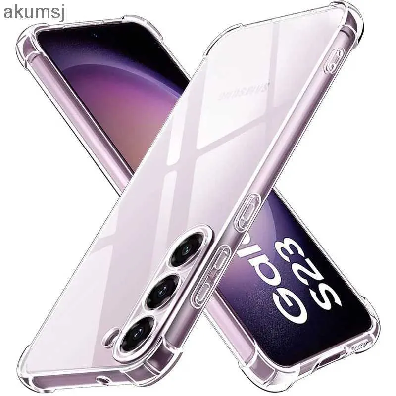 Cell Phone Cases S24 S23 Ultra Case Phone Cases For Samsung S22 S21 FE S20 Plus Note 20 Ultra Galaxy A53 A54 A52 A13 Clear Thin Back Cover YQ240221