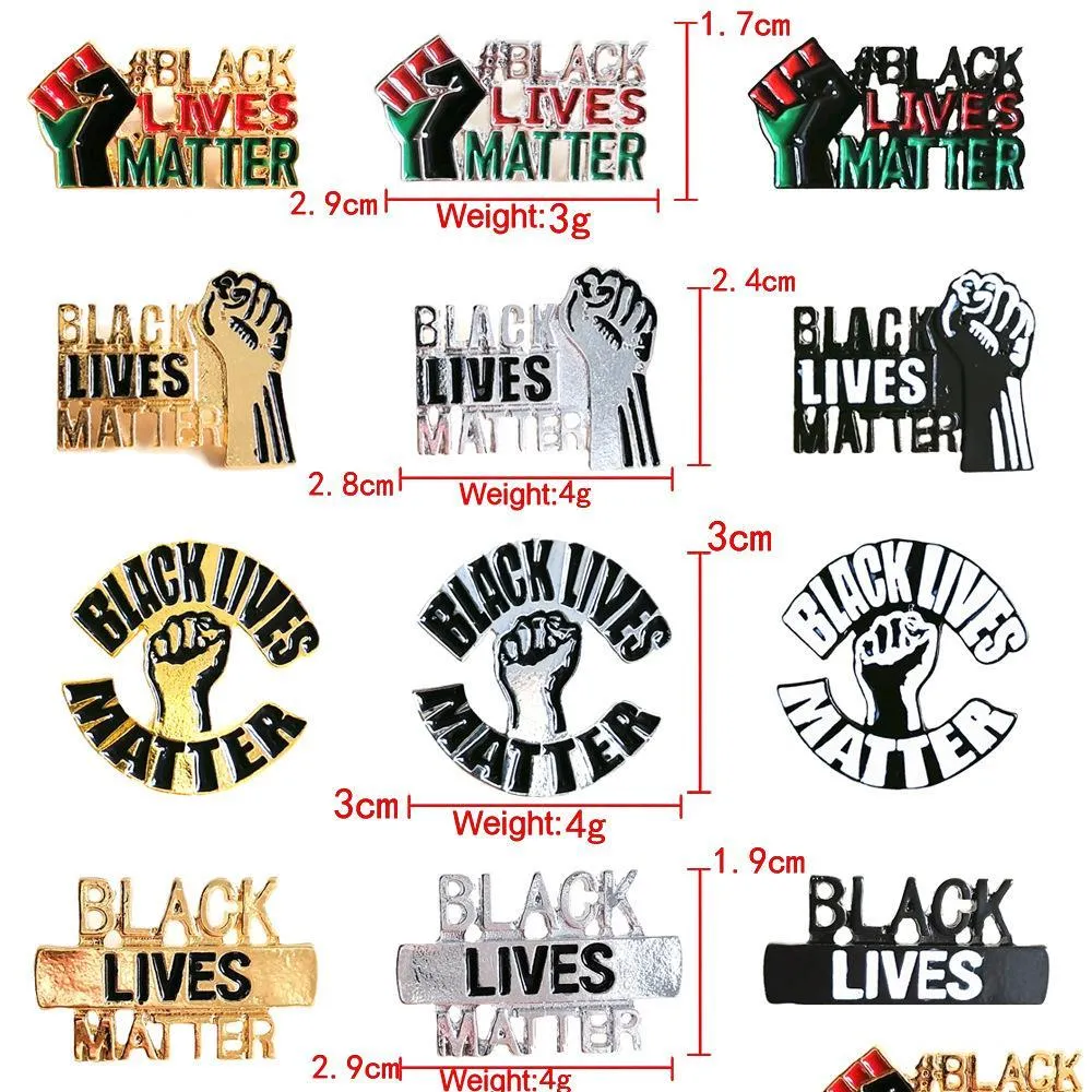 Pins, Broches Novo Eu não posso respirar Vidas Negras Matéria Protesto Broche Pinos de Óleo Essencial Botão Casaco Casaco Colar Pin Badge Dhgarden Dhvjr