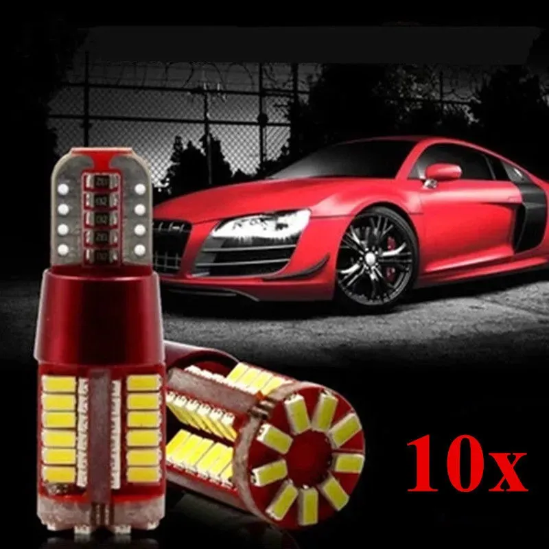 hot sale 10X T10 501 194 W5W 3014 57SMD LED Car Light Bulbs Parking Canbus White Car marker Auto Wedge Clearance Lights bulb parking lamps