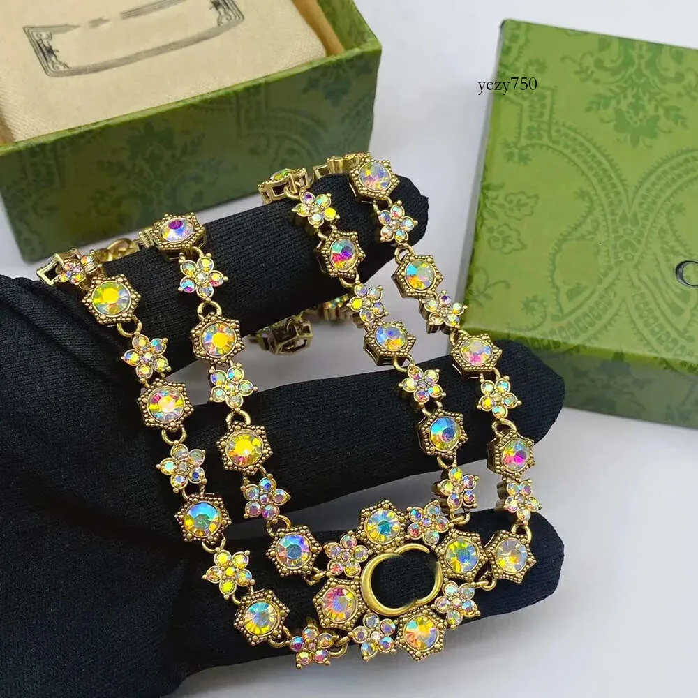 GGLIES GCLINESS Designer Biżuteria Zestaw złota gwiazdy kryształowe chokers naszyjnik Bransoletka moda z pudełkiem na damskie przyjęcie na Boże Narodzenie dat