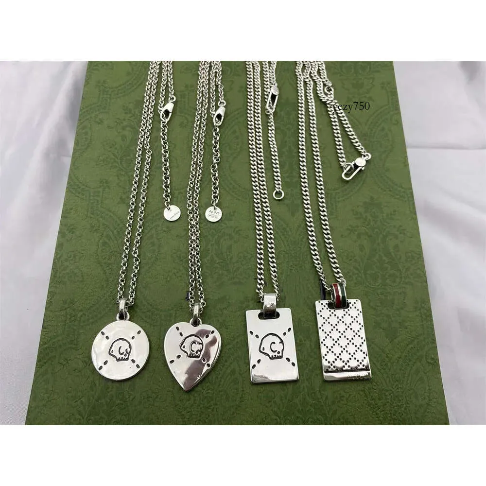 gglies gcliness Necklaces 2022 Vintage Sterling Sliver Women Men Skeleton Necklace Streetwear Ghost Chain Pendant Choker Designer Jewelry G