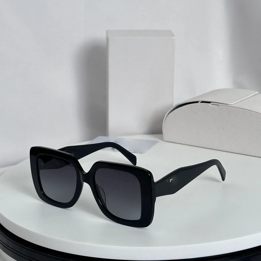 Modedesigner solglasögon med oregelbundna triangulära bokstäver på benen fyrkantig ram solglasögon för gatufotografering mångsidig och trendiga glasögon