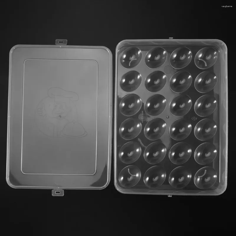 Sieradenzakjes Eierhouder Voor Koelkast Deviled Tray Carrier Met Deksel Koelkastopslag Stapelbare Plastic Containers 24