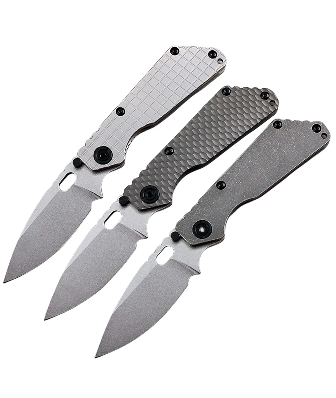 New High End ST LC Folding Knife D2 Stone Wash Drop Point Blade CNC TC4 Titanium Alloy Handle Ball Bearing Washer EDC Pocket Knives