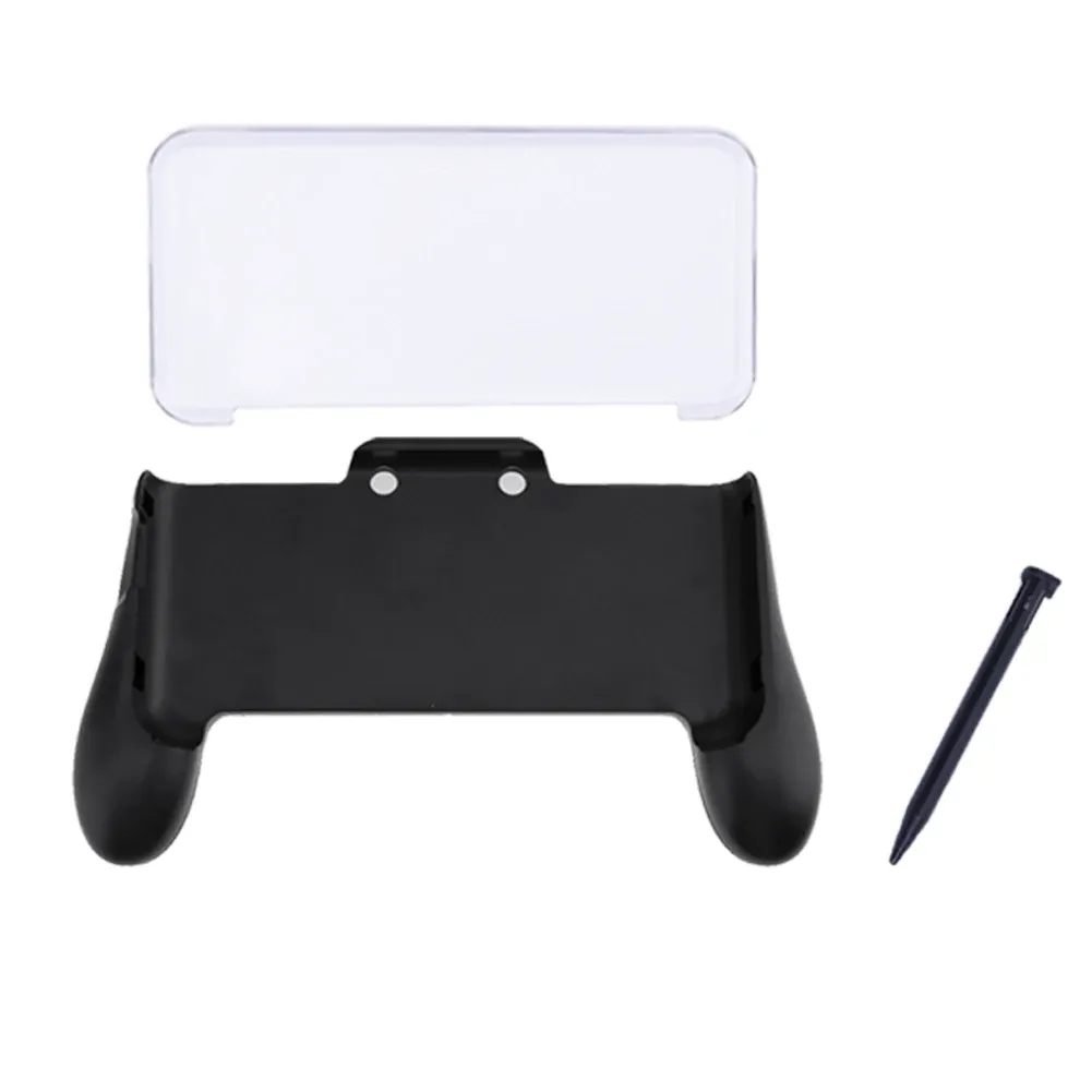 Gevallen 3 in 1 Handgreep + Crystal Case + Plastic Stylus Pen voor Nintendo NIEUWE 2DS LL XL