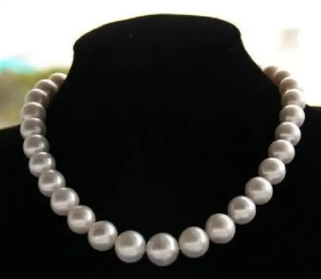 Halsband gratis frakt ädla juvelr 1011mm naturlig tahitisk sydsjön vit pärlhalsband 45 cm 14k