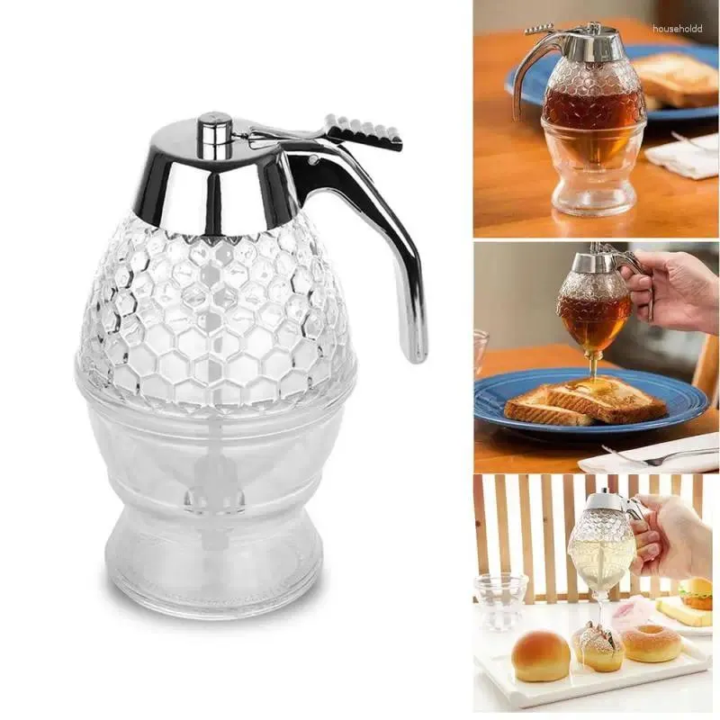 Opslag Flessen Knijpfles Honing Pot Container Bee Drip Dispenser Ketel Pot Standhouder Sap Siroop Cup Keuken Accessoires